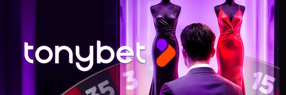 Tonybet wordmark over a roulette wheel